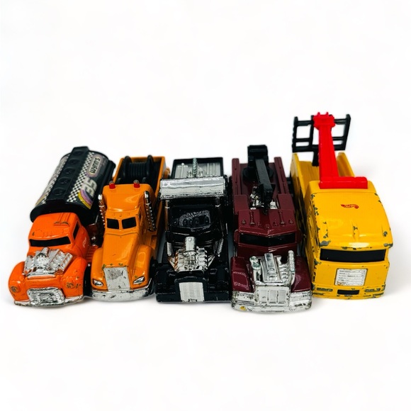 Hot Wheels Semi Truck Lot Of 5 1999 Vintage AS IS USED LOOSE ISSUES Diecast 5” - Picture 1 of 14